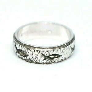 SETA Sterling Silver .925 Etched Fish Religious